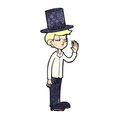 cartoon man wearing top hat