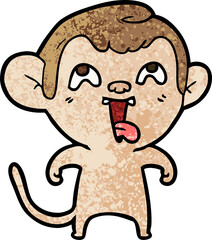 crazy cartoon monkey
