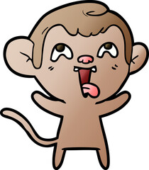 Obraz premium crazy cartoon monkey