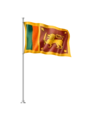 Foto op Aluminium Sri Lanka flag isolated on white © daboost