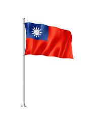 Taiwanese flag isolated on white