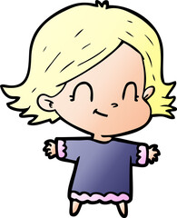 cartoon friendly girl