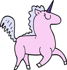 cartoon doodle unicorn