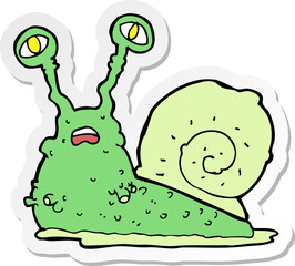 sticker of a cartoon snail