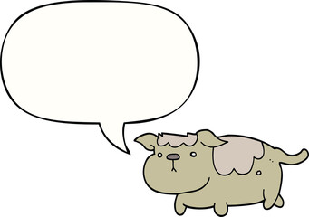 cartoon dog with speech bubble