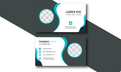 Corporate Business  card Clean visiting Modern simple  business card .