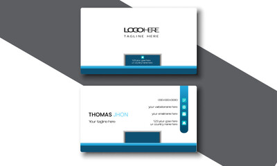 Corporate Business Card Layout. Double-sided modern business card design.
