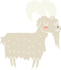 flat color style cartoon goat