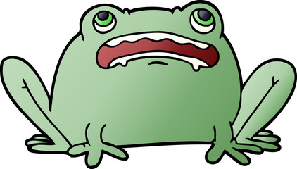 cartoon doodle frog