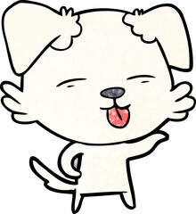 cartoon dog sticking out tongue