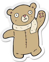 sticker of a cute cartoon teddy bear