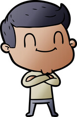 cartoon friendly man
