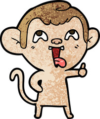 crazy cartoon monkey