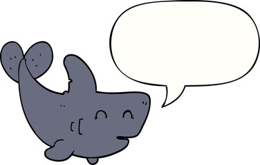 cartoon shark with speech bubble
