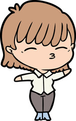 cartoon woman