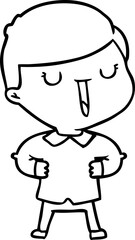 cartoon happy boy