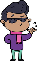 cartoon cool guy