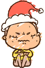 Festive Woman Chalk Drawing