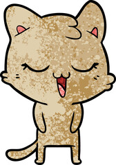 happy cartoon cat