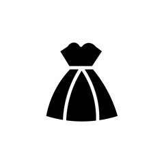 bride wedding dress solid icon