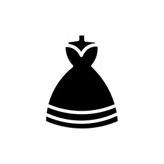 bride wedding dress solid icon