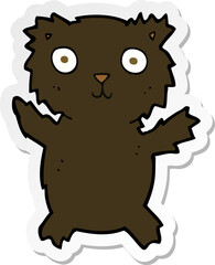 sticker of a cartoon black bear