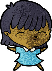 Obraz premium cartoon woman