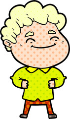 cartoon friendly man