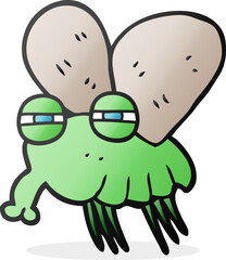 freehand drawn cartoon fly