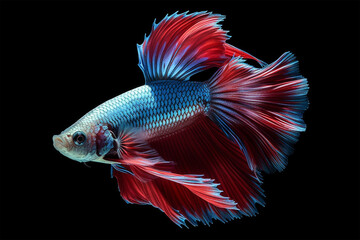 Fototapeta premium fish isolated on black generative ai