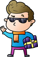 cartoon cool guy