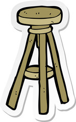sticker of a cartoon stool