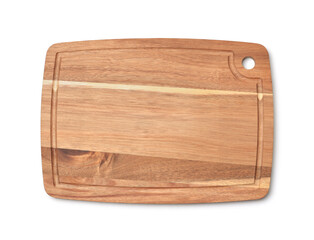Wood cutting board with juice groove