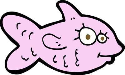 cartoon happy fish
