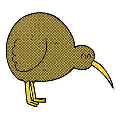 freehand drawn cartoon kiwi bird