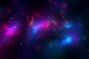 beautiful illustration, blue-pink texture with glitter and dark background, ai generative