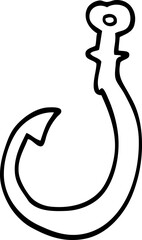 line drawing cartoon hook