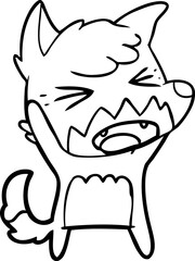 angry cartoon fox