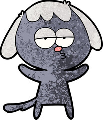 cartoon bored dog