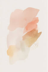 Neutral Peach Tan Minimal Aesthetic Digital Watercolor Social Media Backgrounds or Scrapbook Prints Clip Art