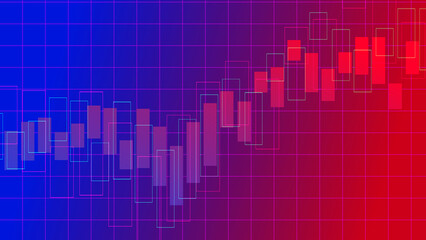 Abstract graph chart of stock market trade  business background.