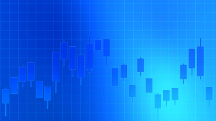 Abstract graph chart of stock market trade background.