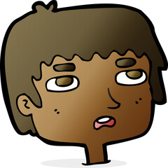 cartoon unhappy face