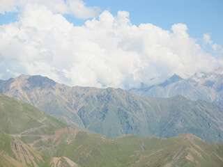Beautiful montane landscape. Alpine climbing. Sunset in the mountains. The Tsautsasus is a region spanning Europe and Asia. Elbrus region. Mountains landscape. oetztal alps, tyrol, austria, europe