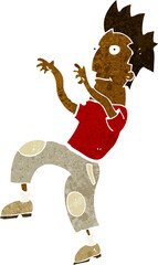 cartoon happy man doing funny dance