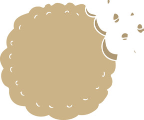 flat color style cartoon cookie