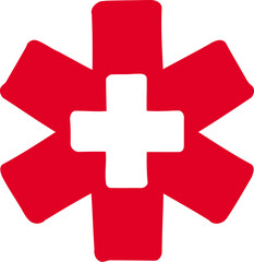 Medical Red and White Cross