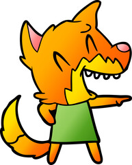 laughing fox cartoon