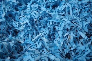 beautiful illustration, texture blue color surface shredded paper, ai generative
