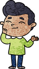 happy cartoon man